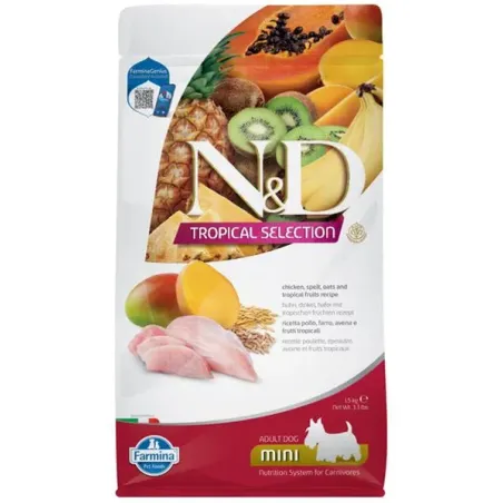 Farmina N&D dog TROPICAL SELECTION (AG) adult mini, kuře 1,5 kg