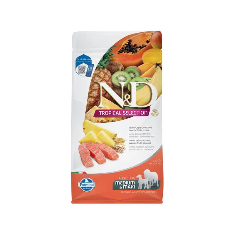 Farmina N&D dog TROPICAL SELECTION (AG) adult medium & maxi, losos 2 kg