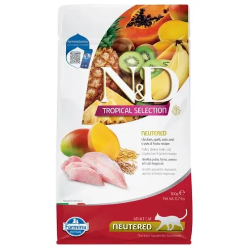 Farmina N&D cat TROPICAL SELECTION (AG) adult sterilizovaný, kuře 300 g