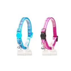 DUVO + nylonový obojek pro kočky, skotský vzor 20-30 cm/10 mm 2 ks