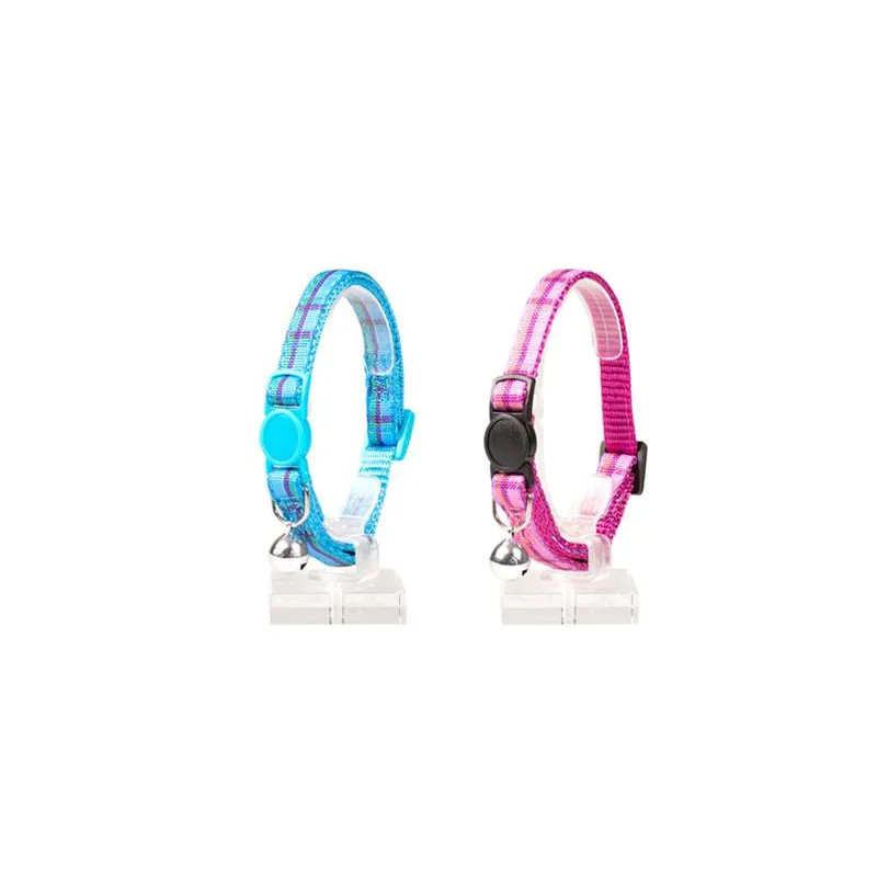 DUVO + nylonový obojek pro kočky, skotský vzor 20-30 cm/10 mm 2 ks