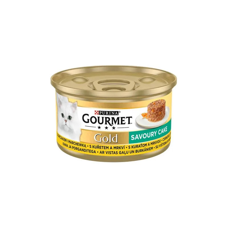 Nestlé GOURMET GOLD Savoury Cake s kuřetem a mrkví konz.12x85 g