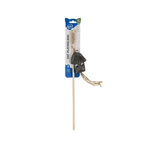Hračka DUVO+ Eco navy tyč na hraní sépie s catnipem mix barev 6x17,5x40 cm