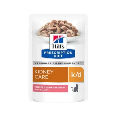 HILLS Diet Feline k/d KAPSIČKA Losos NOVINKA 12x85 g