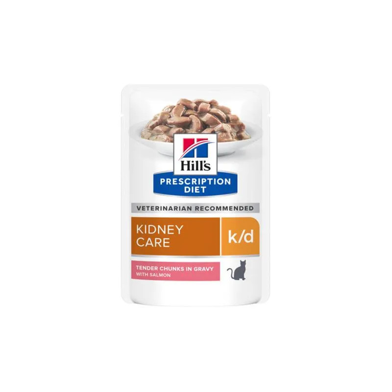 HILLS Diet Feline k/d KAPSIČKA Losos NOVINKA 12x85 g