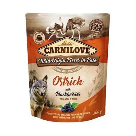 Carnilove dog Kapsička Paté Pštros s Ostružinami 12 x 300 g