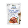 Brit Care kočičí kapsička Sterilized Fillets in Jelly s vydatnou kachnou a jemným krůtím masem 24 x 85 g