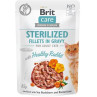 Brit Care cat kapsička Sterilized Fillets in Gravy s králičím masem 24 x 85 g