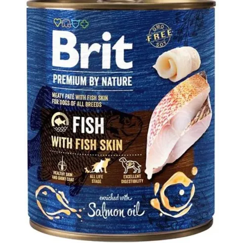 Brit Premium by Nature pes Ryba s rybí holení 6 x 800 g konzerva