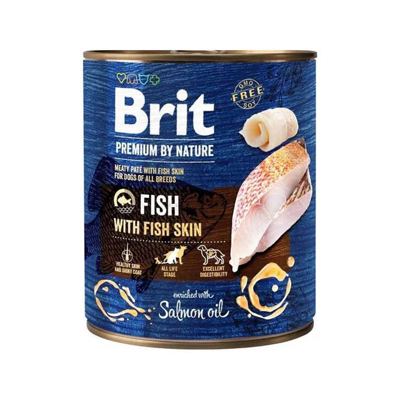 Brit Premium by Nature pes Ryba s rybí holení 6 x 800 g konzerva