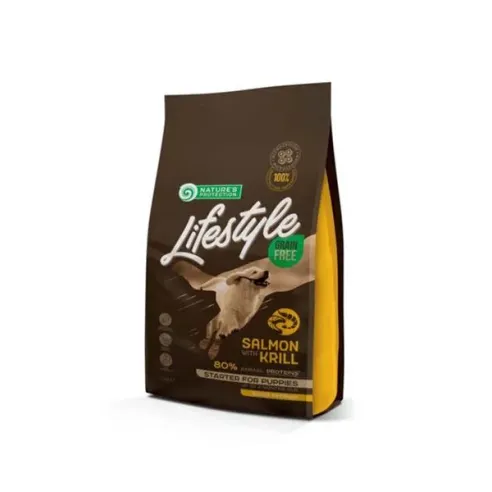 Natures P Lifestyle štěňata všech plemen losos & krill 1,5 kg
