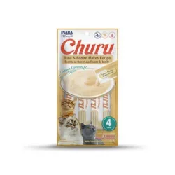 Pamlsek Inaba Churu Pyré cat Tuňák s bonito vločkami 4 tuby 56 g