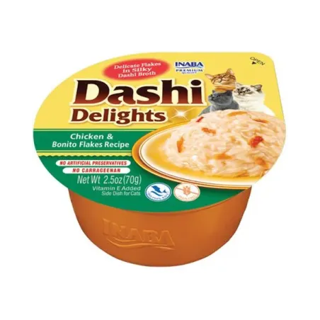 Inaba Dashi Delights kočka Kura s bonito vločkami 6 x 70 g vanička