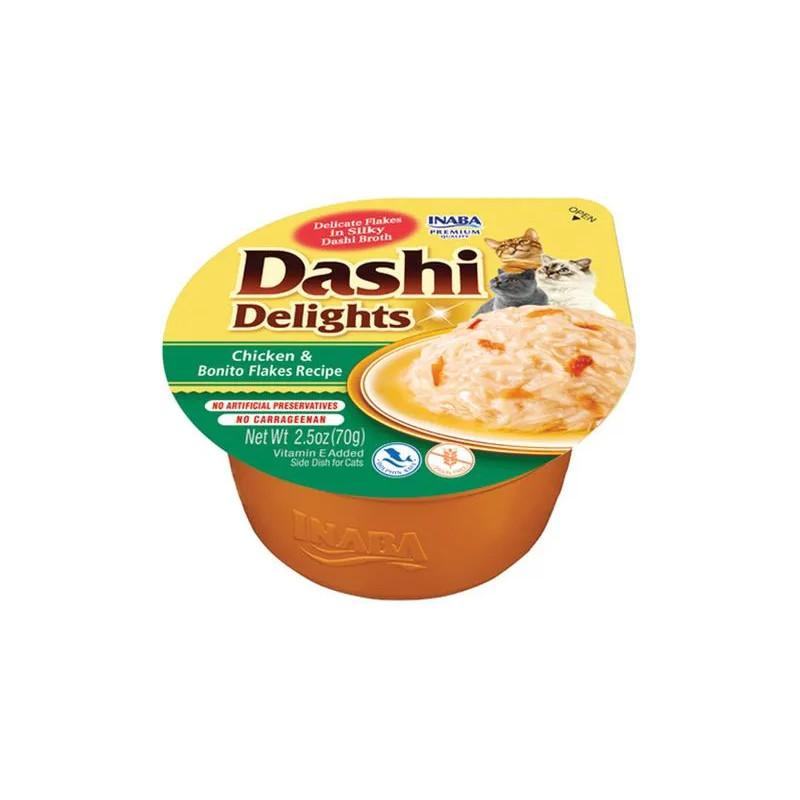 Inaba Dashi Delights kočka Kura s bonito vločkami 6 x 70 g vanička