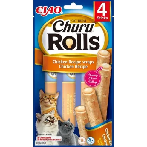 Pamlsek Inaba Churu Rolls cat Kura 4 tuby 40 g