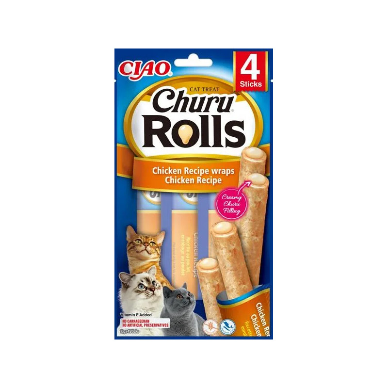 Pamlsek Inaba Churu Rolls cat Kura 4 tuby 40 g