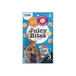 Pamlsek Inaba Juicy Bites cat Hřebenatka & Krab 3 x 11,30 g