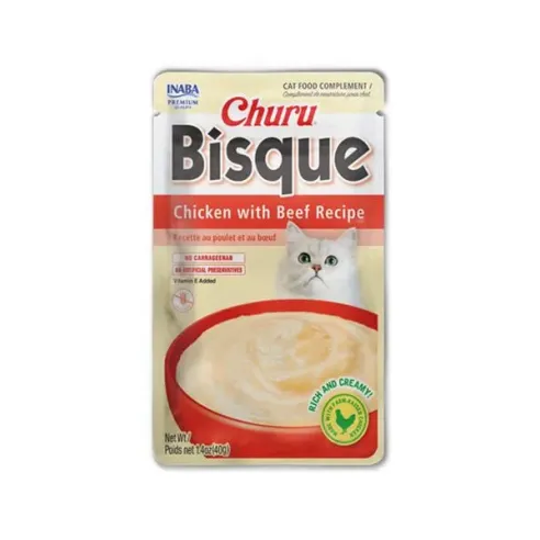 Inaba CIAO Bisque Cat Kapsička Kuře s hovězím masem 12 x 40 g