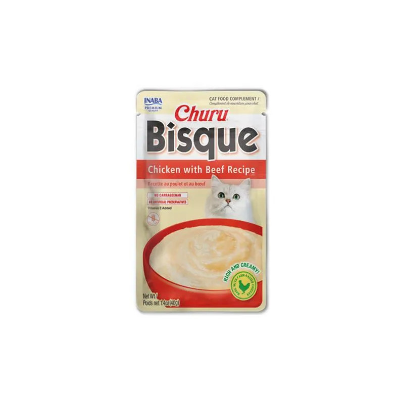Inaba CIAO Bisque Cat Kapsička Kuře s hovězím masem 12 x 40 g