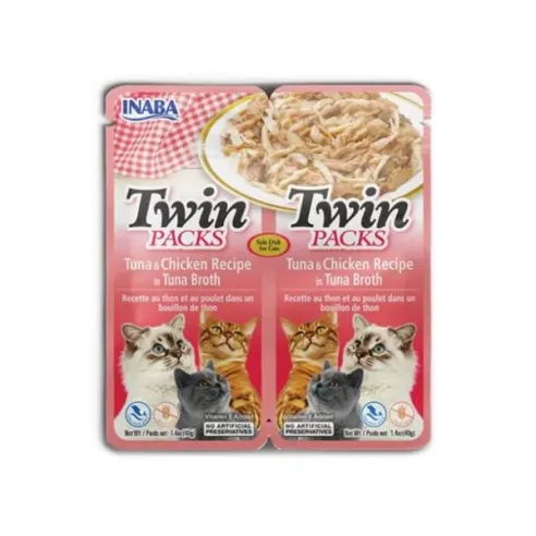 Inaba Twin Packs Kočičí kapsička Tuňák & Kuře 12 x 80 g