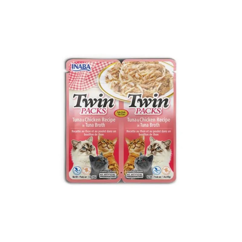 Inaba Twin Packs Kočičí kapsička Tuňák & Kuře 12 x 80 g