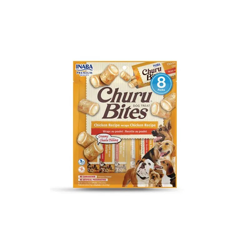 Pamlsek Inaba Churu Bites dog Kura 8 tub 96 g