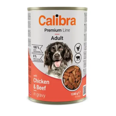 Calibra KONZERVA pes Dospělý Premium Kuře & hovězí 1240 g