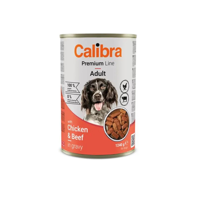 Calibra KONZERVA pes Dospělý Premium Kuře & hovězí 1240 g