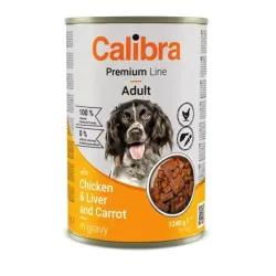 Calibra KONZERVA dog Adult Premium Kuře & játra 1240 g