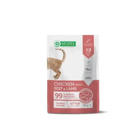 Natures P KAPSIČKY kočka kotě kuře & hovězí & jehněčí 22 x 100 g