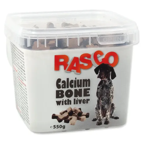 Pochoutka Rasco kost kalciová s jaternicí 2,5 cm 550 g