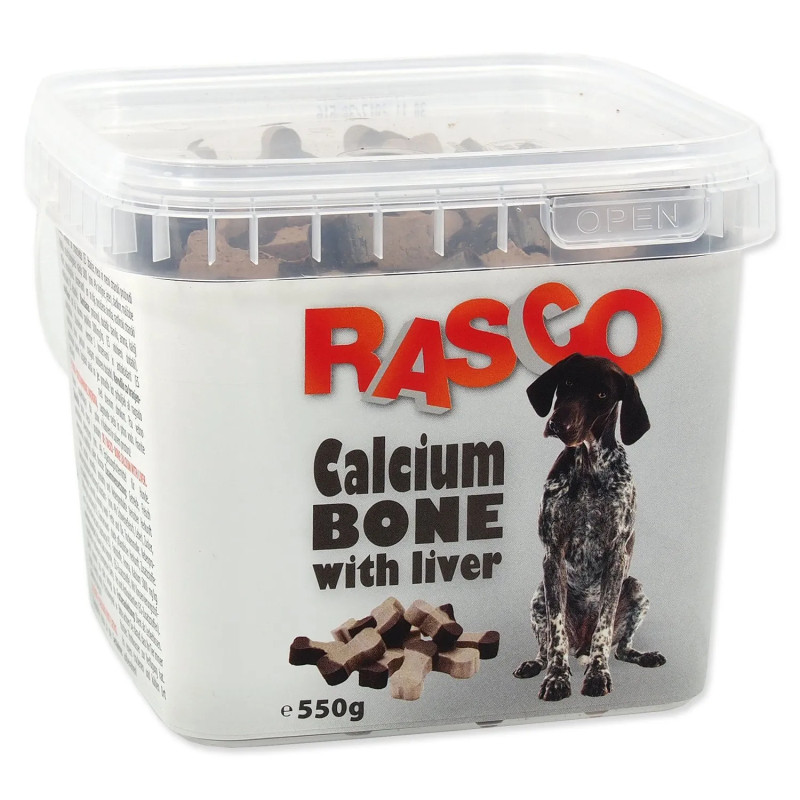 Pochoutka Rasco kost kalciová s jaternicí 2,5 cm 550 g