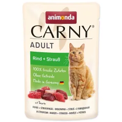 Kapsička Animonda Carny Adult hovězí a pštros 85g