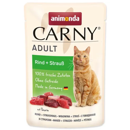 Kapsička Animonda Carny Adult hovězí a pštros 85g