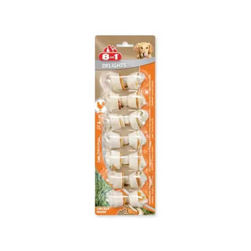 8in1 Delights kost s kůží 7 ks 84 g