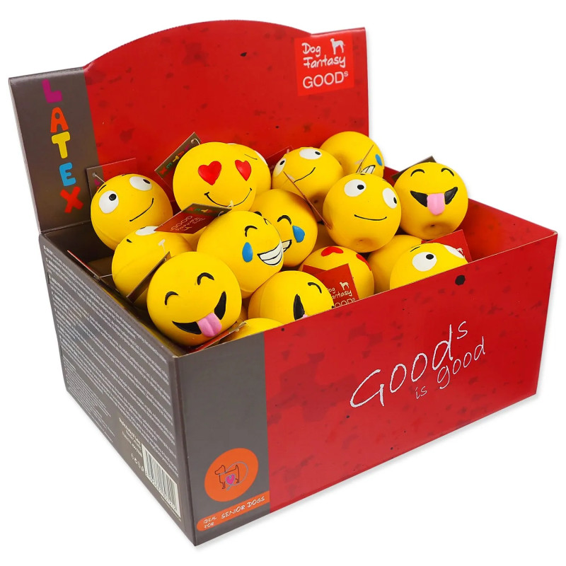Displej Hračky Dog Fantasy Latex Emoji Ball sada 36ks