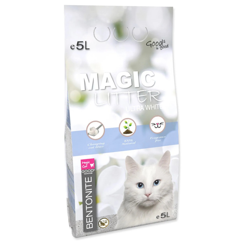 Stelivo Magic Litter Bentonit Ultra White 5l/4,4kg