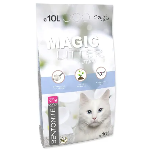 Magic Litter podestýlka pro kočky Bentonite Ultra White 10 l