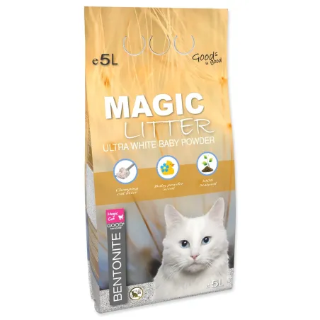 Podestýlka Magic Litter Bentonite Ultra White Baby Powder 5L/4,4kg