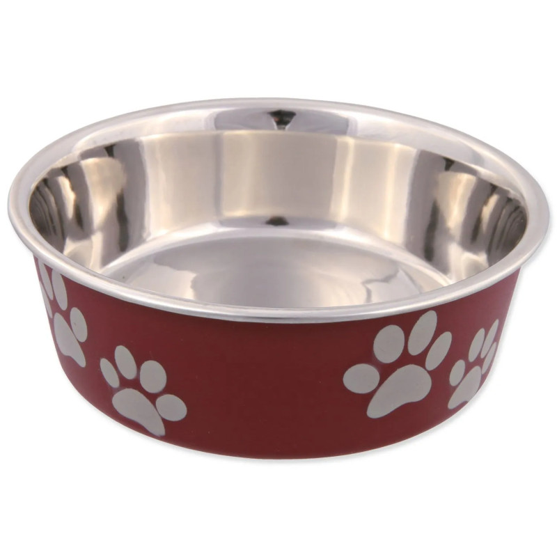Miska Trixie nerezová, plastový povrch 12 cm 250 ml