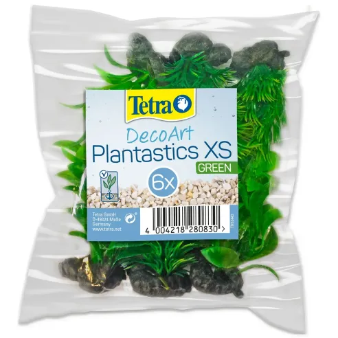 Dekorace Tetra Rostlinný Mix zelený XS 6ks