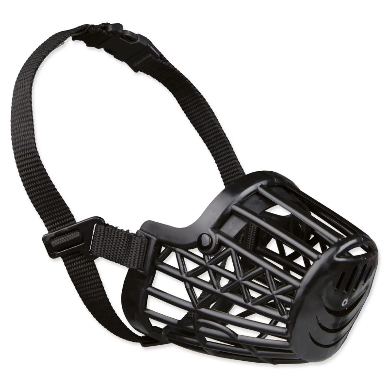 Trixie plastový náhubek černý S-M 22 cm