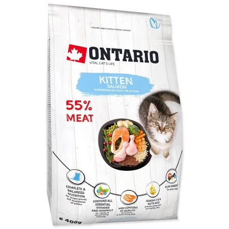 Krmivo Ontario Kitten Salmon 0,4 kg