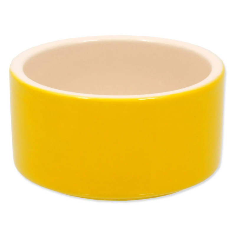 Miska Small Animals keramická pro králíky žlutá 10x5cm