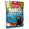 Pochoutka Rasco Premium buvolí kůže s kachním masem, uzly 5cm 230g