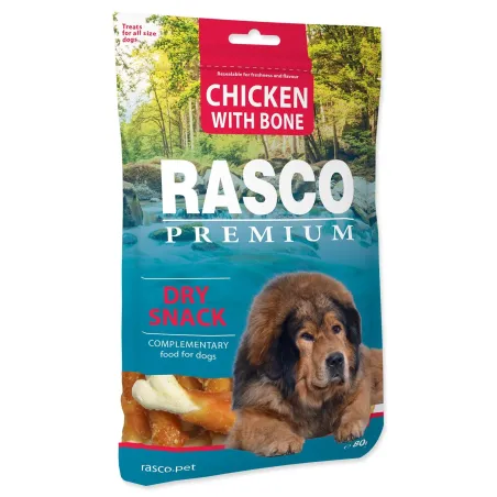 Pochoutka Rasco Premium kuřecí obalené kosti 80g