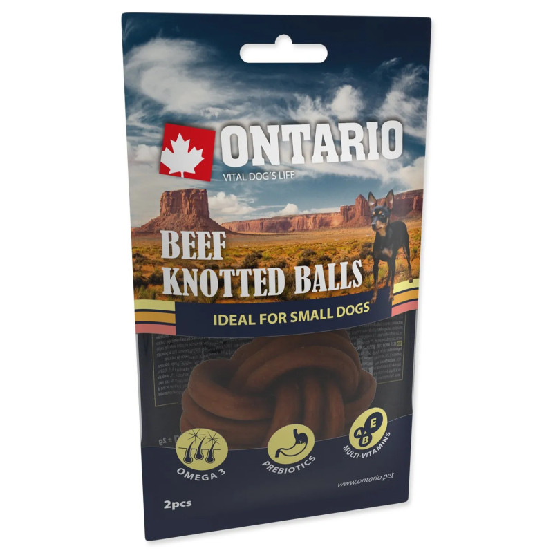 Ontario pochoutka hovězí pletená koule 3,75 cm 2ks