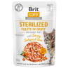 Kapsička Brit Care Cat Sterilized losos a tuňák, filety v omáčce 85g