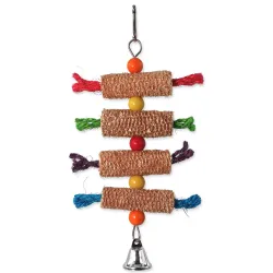 Hračka Bird Jewel závěsná klasy se zvonkem barevná 27x16cm