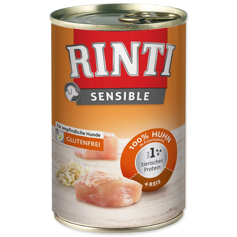 Konzerva Rinti sensible Adult kuře a rýže 400g